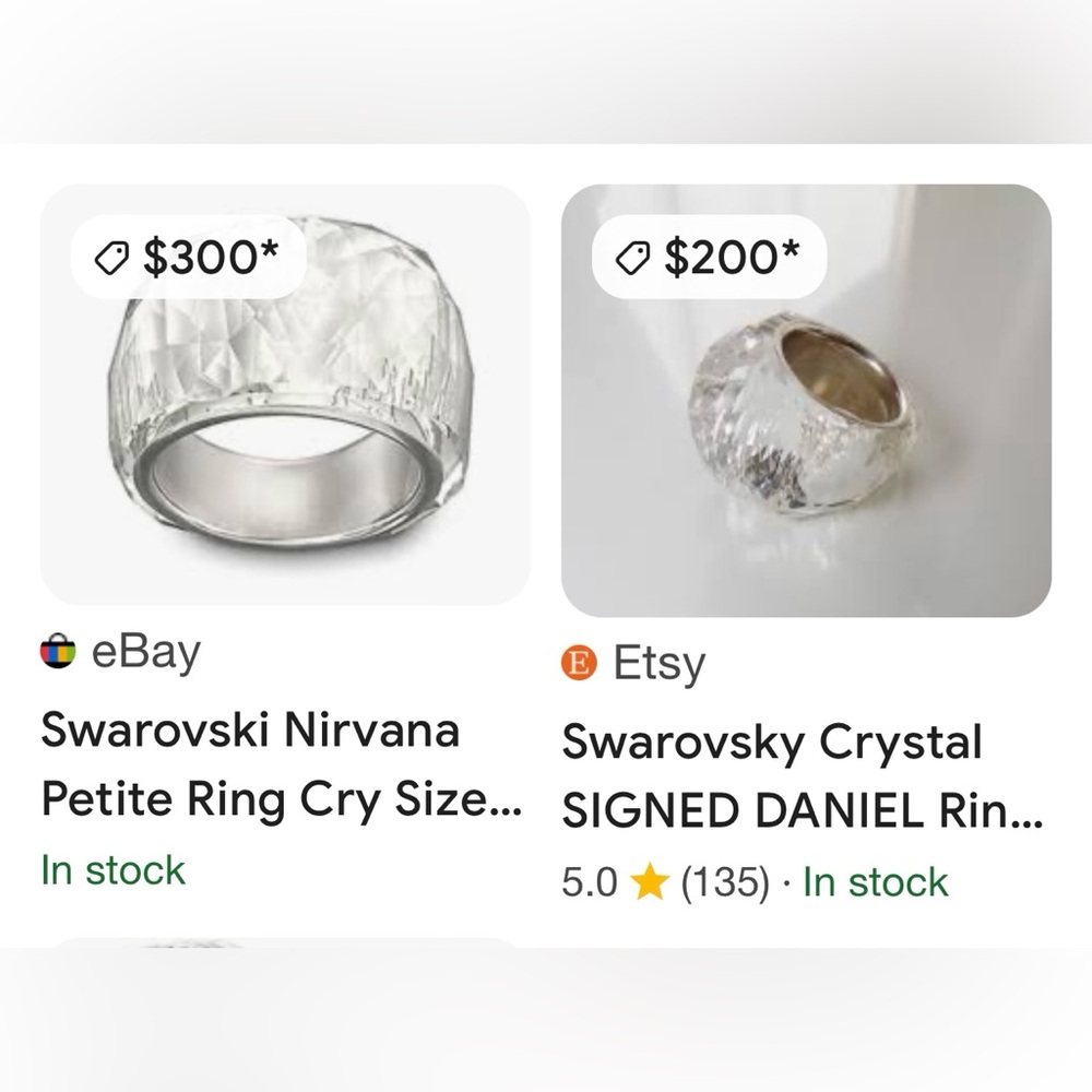 Swarovski Nirvana Crystal Silver Statement Ring - image 8